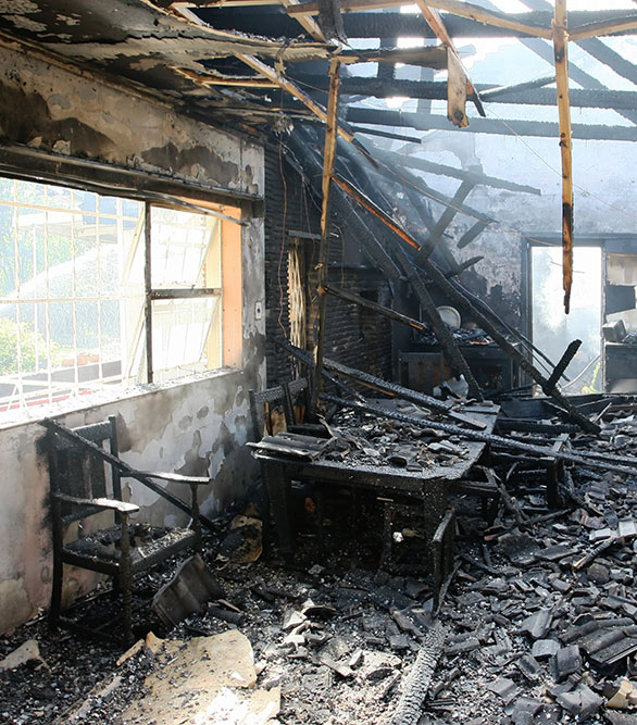 Fire Damage Restoration - Burned House